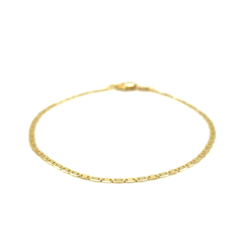 Bids.com 10k Yellow Gold Mariner Link Anklet 1.7mm Accessories White Smoke 10 / Yellow Gold