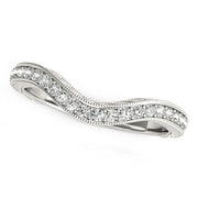 Bids.com 14k White Gold Milgrained Baroque Curved Diamond Wedding Ring (1/6 cttw) Rings White Smoke 3 / White Gold,3.5 / White Gold,4 / White Gold,4.5 / White Gold,5 / White Gold,5.5 / White Gold,6 / White Gold,6.5 / White Gold,7 / White Gold,7.5 / White Gold,8 / White Gold,8.5 / White Gold,9 / White Gold