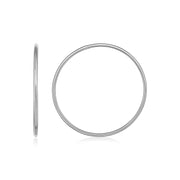 Bids.com Endless Hoop Style Earrings in 14k White Gold Earrings White Smoke White Gold