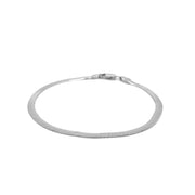 Bids.com 14k White Gold Super Flex Herringbone Bracelet (2.80 mm) Bracelets White Smoke 7 / White Gold