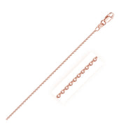 Bids.com 18k Rose Gold Round Oval Link Chain 1.5mm Necklaces White Smoke 16 / Rose Gold,18 / Rose Gold