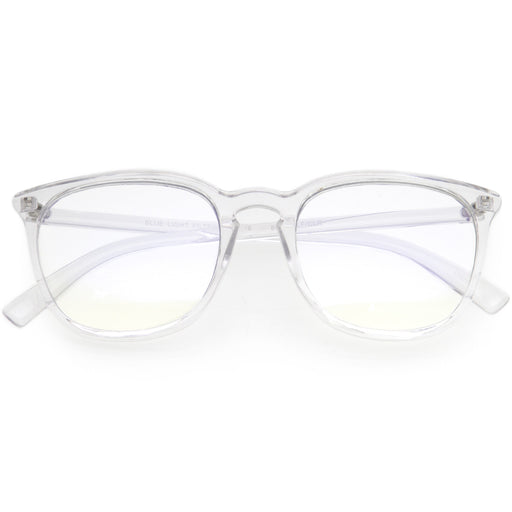 zeroUV Anti Blue Light Blocking Horn Rimmed Computer Glasses D233 Glasses / Sunglasses White Smoke Clear / Clear