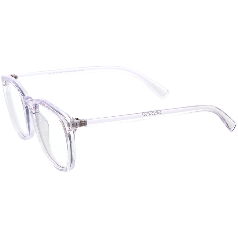 zeroUV Anti Blue Light Blocking Horn Rimmed Computer Glasses D233 Glasses / Sunglasses White Smoke Clear / Clear,Smoke / Clear,Black / Clear,Tortoise / Clear