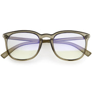 zeroUV Anti Blue Light Blocking Horn Rimmed Computer Glasses D233 Glasses / Sunglasses White Smoke Smoke / Clear