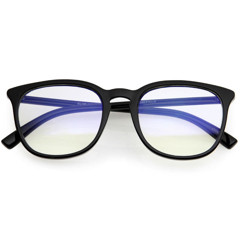 zeroUV Anti Blue Light Blocking Horn Rimmed Computer Glasses D233 Glasses / Sunglasses White Smoke Black / Clear