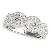 Bids.com Diamond Studded Interlocking Waves Ring in 14k White Gold (5/8 cttw) Rings White Smoke 3 / White Gold,3.5 / White Gold,4 / White Gold,4.5 / White Gold,5 / White Gold,5.5 / White Gold,6 / White Gold,6.5 / White Gold,7 / White Gold,7.5 / White Gold,8 / White Gold,8.5 / White Gold,9 / White Gold