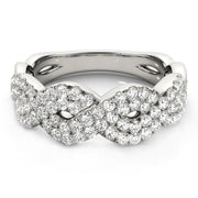 Bids.com Diamond Studded Interlocking Waves Ring in 14k White Gold (5/8 cttw) Rings White Smoke 3 / White Gold,3.5 / White Gold,4 / White Gold,4.5 / White Gold,5 / White Gold,5.5 / White Gold,6 / White Gold,6.5 / White Gold,7 / White Gold,7.5 / White Gold,8 / White Gold,8.5 / White Gold,9 / White Gold