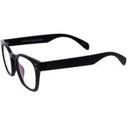 zeroUV Blue Light Filtering Horn Rimmed Square Computer Glasses D234 Glasses / Sunglasses White Smoke Matte Black / Clear,Clear / Clear,Black / Clear,Tortoise / Clear