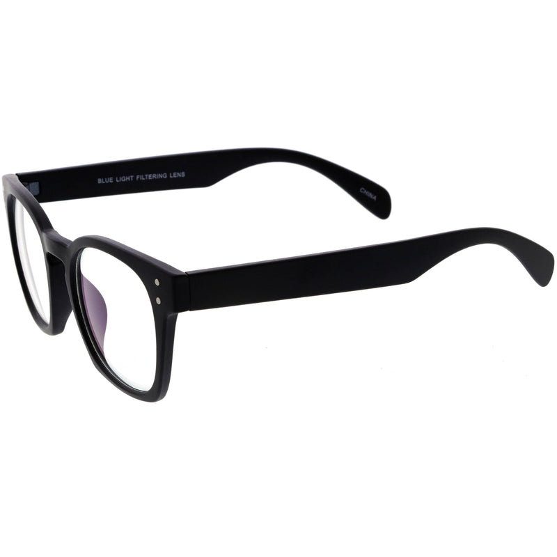 zeroUV Blue Light Filtering Horn Rimmed Square Computer Glasses D234 Glasses / Sunglasses White Smoke Matte Black / Clear,Clear / Clear,Black / Clear,Tortoise / Clear