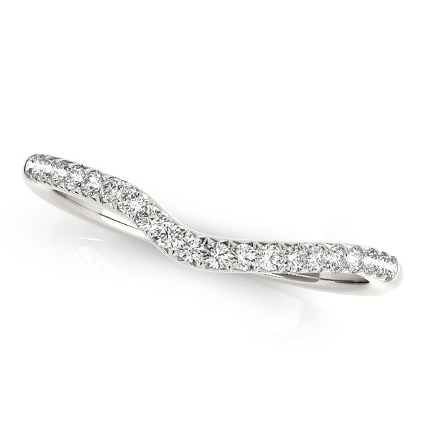 Bids.com 14k White Gold Curved Pave Diamond Wedding Ring (1/4 cttw) Rings White Smoke 3 / White Gold,3.5 / White Gold,4 / White Gold,4.5 / White Gold,5 / White Gold,5.5 / White Gold,6 / White Gold,6.5 / White Gold,7 / White Gold,7.5 / White Gold,8 / White Gold,8.5 / White Gold,9 / White Gold