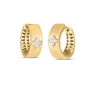 Bids.com 14k Yellow Gold Trilogy Diamond Clover Earrings Earrings White Smoke Yellow Gold