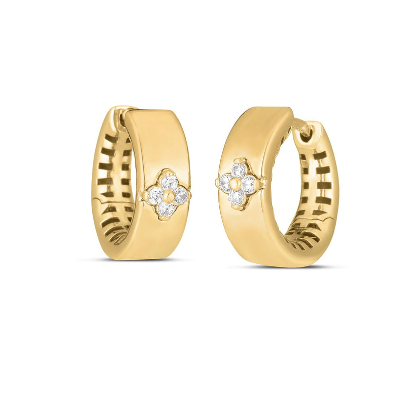 Bids.com 14k Yellow Gold Trilogy Diamond Clover Earrings Earrings White Smoke Yellow Gold