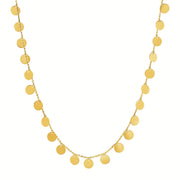 Bids.com Choker Necklace with Polished Discs in 14k Yellow Gold Necklaces White Smoke 16 / Yellow Gold