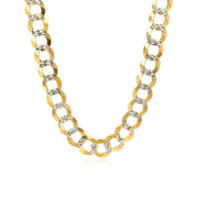 Bids.com 8.2 mm 14k Two Tone Gold Pave Curb Chain Necklaces White Smoke 22 / Two-Tone Gold,24 / Two-Tone Gold,26 / Two-Tone Gold,One / Two-Tone Gold
