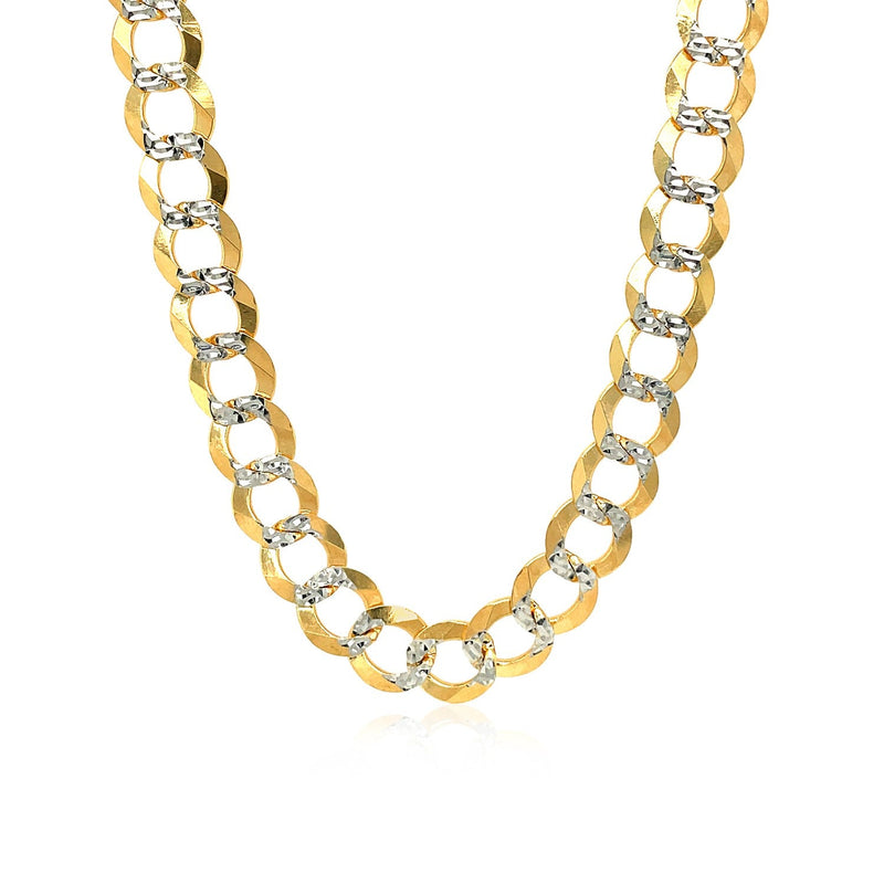 Bids.com 8.2 mm 14k Two Tone Gold Pave Curb Chain Necklaces White Smoke 22 / Two-Tone Gold,24 / Two-Tone Gold,26 / Two-Tone Gold,One / Two-Tone Gold