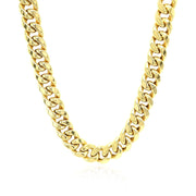 Bids.com 7.5mm 14k Yellow Gold Semi Solid Miami Cuban Chain Necklaces White Smoke 24 / Yellow Gold,26 / Yellow Gold,22 / Yellow Gold