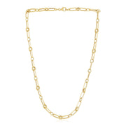 Bids.com 14k Yellow Gold High Polish Paperclip Rondel Link Chain Necklaces White Smoke 18 / Yellow Gold