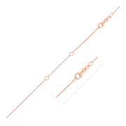 Bids.com Double Extendable Cable Chain in 14k Rose Gold (1.0mm) Necklaces White Smoke 18 / Rose Gold