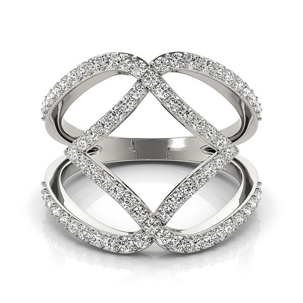 Bids.com 14k White Gold Entwined Design Diamond Dual Band Ring (3/4 cttw) Rings White Smoke 3 / White Gold,3.5 / White Gold,4 / White Gold,4.5 / White Gold,5 / White Gold,5.5 / White Gold,6 / White Gold,6.5 / White Gold,7 / White Gold,7.5 / White Gold,8 / White Gold,8.5 / White Gold,9 / White Gold