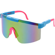 zeroUV Adjustable Futuristic Side Panel Cyberpunk Monoblock Shield Sunglasses D266 Sunglasses White Smoke White / Pink Mirror,Black / Smoke,Yellow / Purple Mirror,Blue / Pink Mirror,Green / Blue Mirror
