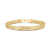 Bids.com 14k Yellow Gold Rapunzel Woven Bracelet (6.00 mm) Bracelets White Smoke 7.25 / Yellow Gold