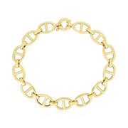 Bids.com 14k Yellow Gold High Polish Mariner Link Bracelet (8.8mm) Bracelets White Smoke 7.5 / Yellow Gold