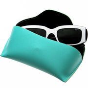 zeroUV Bright Colored 6.75"  Sunglasses Carrying Case D274 Accessories White Smoke Teal,Yellow,Pink,Purple