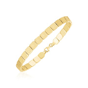 Bids.com 14k Yellow Gold High Polish Square Link Bracelet Bracelets White Smoke 7 / Yellow Gold