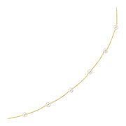 Bids.com 14k Yellow Gold Necklace with White Pearls Necklaces White Smoke 16 / Yellow Gold,18 / Yellow Gold