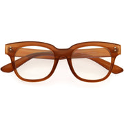 zeroUV Bold Thick Rimmed Square Clear Blue Light Glasses D283 Glasses White Smoke Apricot / Clear