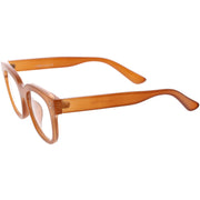 zeroUV Bold Thick Rimmed Square Clear Blue Light Glasses D283 Glasses White Smoke Apricot / Clear,Black / Clear,Clear / Clear,Matte Black / Clear