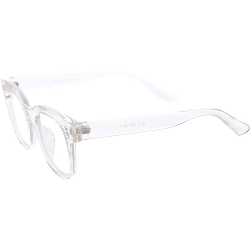 zeroUV Bold Thick Rimmed Square Clear Blue Light Glasses D283 Glasses White Smoke Apricot / Clear,Black / Clear,Clear / Clear,Matte Black / Clear