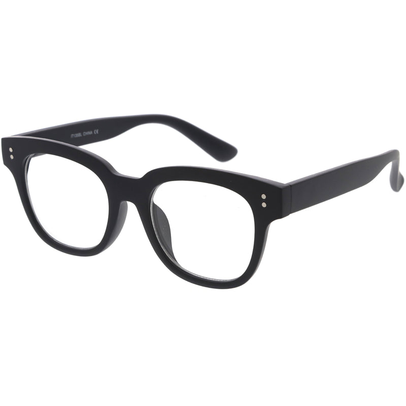 zeroUV Bold Thick Rimmed Square Clear Blue Light Glasses D283 Glasses White Smoke Apricot / Clear,Black / Clear,Clear / Clear,Matte Black / Clear