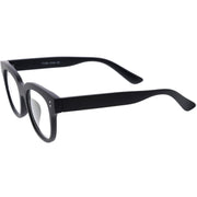 zeroUV Bold Thick Rimmed Square Clear Blue Light Glasses D283 Glasses White Smoke Apricot / Clear,Black / Clear,Clear / Clear,Matte Black / Clear