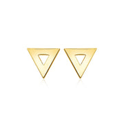 Bids.com 14k Yellow Gold Polished Open Triangle Post Earrings Earrings White Smoke Yellow Gold