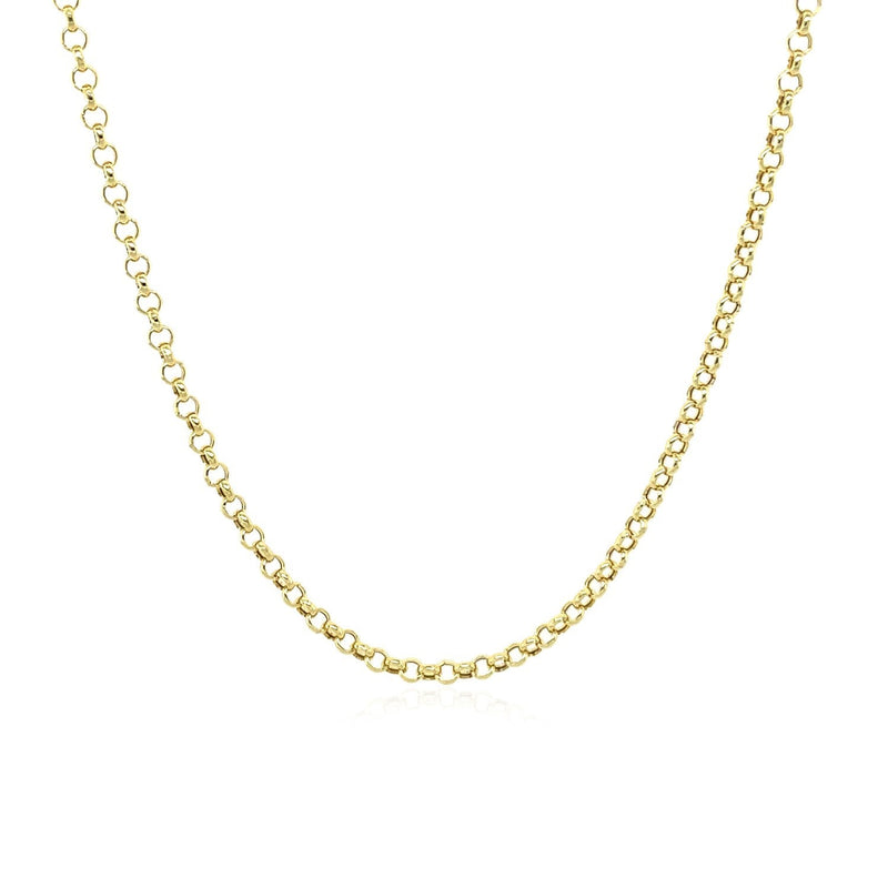 Bids.com 14k Yellow Gold Rolo Chain 1.9mm Necklaces White Smoke 16 / Yellow Gold,18 / Yellow Gold,20 / Yellow Gold