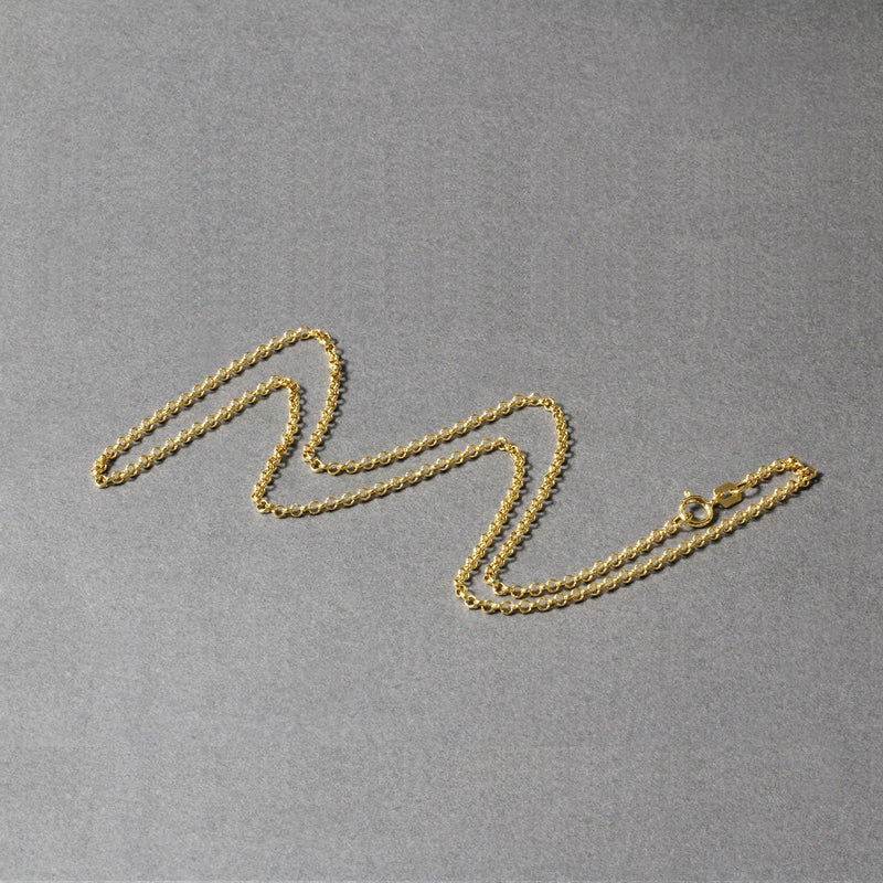 Bids.com 14k Yellow Gold Rolo Chain 1.9mm Necklaces Dark Gray 16 / Yellow Gold,18 / Yellow Gold,20 / Yellow Gold