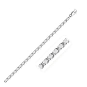 Bids.com 2.9mm 14k White Gold Heart Anklet Accessories White Smoke 10 / White Gold