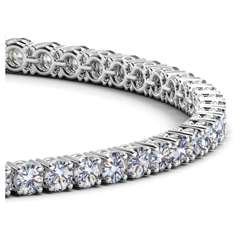 Bids.com Lab Grown Round Diamond Tennis Bracelet in 14k White Gold (5 cctw  F/G  VS2/SI1) Bracelets White Smoke 7 / White Gold