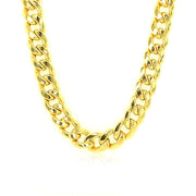 Bids.com 6.5mm 10k Yellow Gold Light Miami Cuban Chain Necklaces White Smoke 22 / Yellow Gold,24 / Yellow Gold