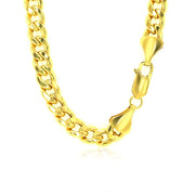 Bids.com 6.5mm 10k Yellow Gold Light Miami Cuban Chain Necklaces White Smoke 22 / Yellow Gold,24 / Yellow Gold