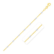 Bids.com Bar Links Pendant Chain in 14k Two Tone Gold (1.4mm) Necklaces White Smoke 16 / Two-Tone Gold,18 / Two-Tone Gold,20 / Two-Tone Gold