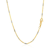 Bids.com Bar Links Pendant Chain in 14k Two Tone Gold (1.4mm) Necklaces White Smoke 16 / Two-Tone Gold,18 / Two-Tone Gold,20 / Two-Tone Gold