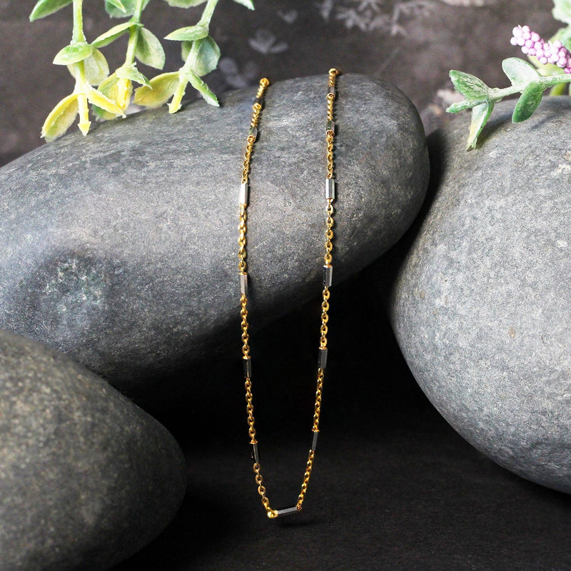 Bids.com Bar Links Pendant Chain in 14k Two Tone Gold (1.4mm) Necklaces Black 16 / Two-Tone Gold,18 / Two-Tone Gold,20 / Two-Tone Gold