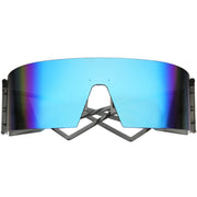 zeroUV 80s Retro Wrap Around One Piece Futuristic Sunglasses D305 Glasses / Sunglasses White Smoke Black / Red Mirror,Smoke / Blue Mirror,White / Pink Mirror,White / Smoke,Black / Smoke