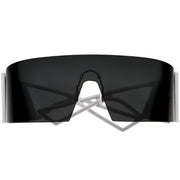 zeroUV 80s Retro Wrap Around One Piece Futuristic Sunglasses D305 Glasses / Sunglasses Dark Slate Gray Black / Red Mirror,Smoke / Blue Mirror,White / Pink Mirror,White / Smoke,Black / Smoke