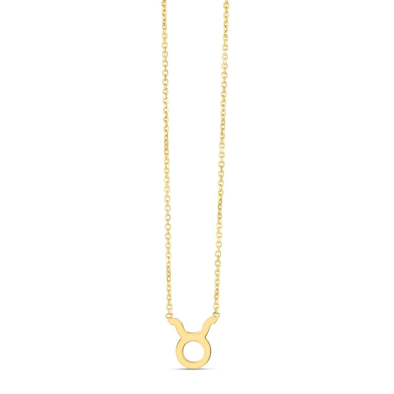 Bids.com 14K Yellow Gold Taurus Necklace Necklaces White Smoke 18 / Yellow Gold