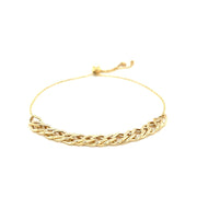 Bids.com Adjustable Chain Bracelet in 14k Yellow Gold Bracelets White Smoke 9.25 / Yellow Gold