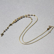 Bids.com 14k Tri-Color Gold Rosary Chain Necklace Necklaces Gray 17 / Tri-Color Gold