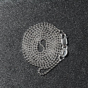 Bids.com 14k White Gold Bead Chain 1.0mm Necklaces Dark Slate Gray 16 / White Gold,18 / White Gold,20 / White Gold